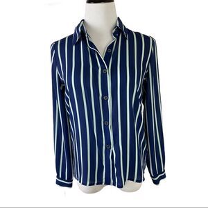 Forever 21 High Low Button Front Top Shirt Blouse